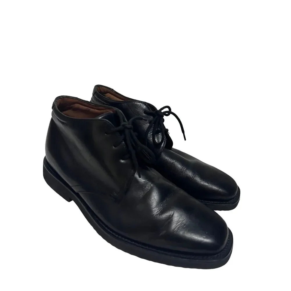 Florsheim FLites Mens Chukka Ankle Boots US 10 D Black Leather Lace Up Shoes